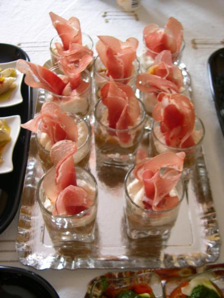 Mousse de champignons frais ricotta et jambon de Serrano